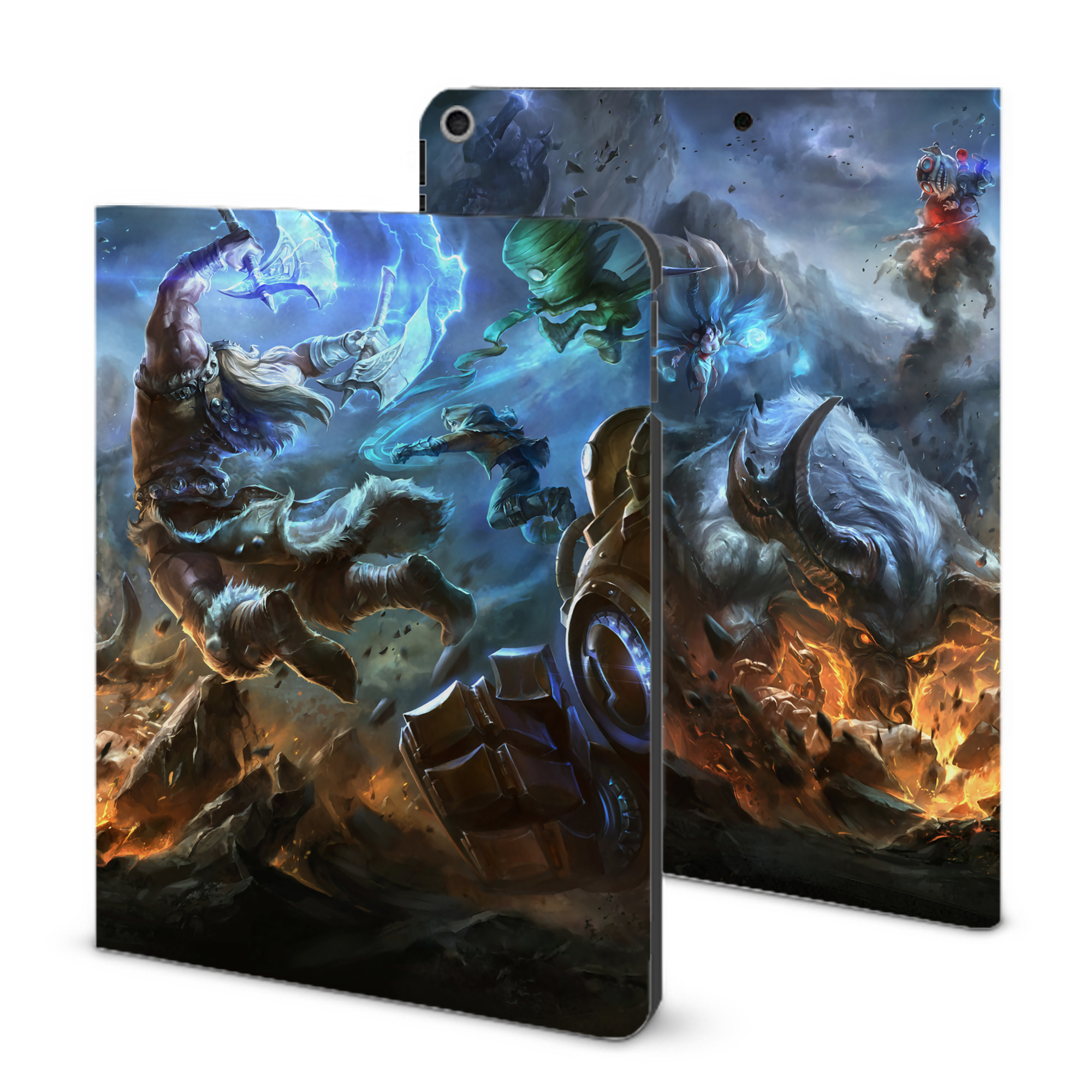 （画像用） リーグ・オブ・レジェンド League of Legends LOL IPad ケース ブック型 PUレザー TPU 耐衝撃 軽量 薄型 ペン収納なし 全面保護 IPad 各モデル対応